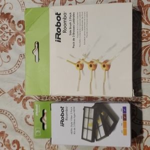 I robot Roomba 800 and 900 series 3 pck side brushes and 3 pack Hepa filters